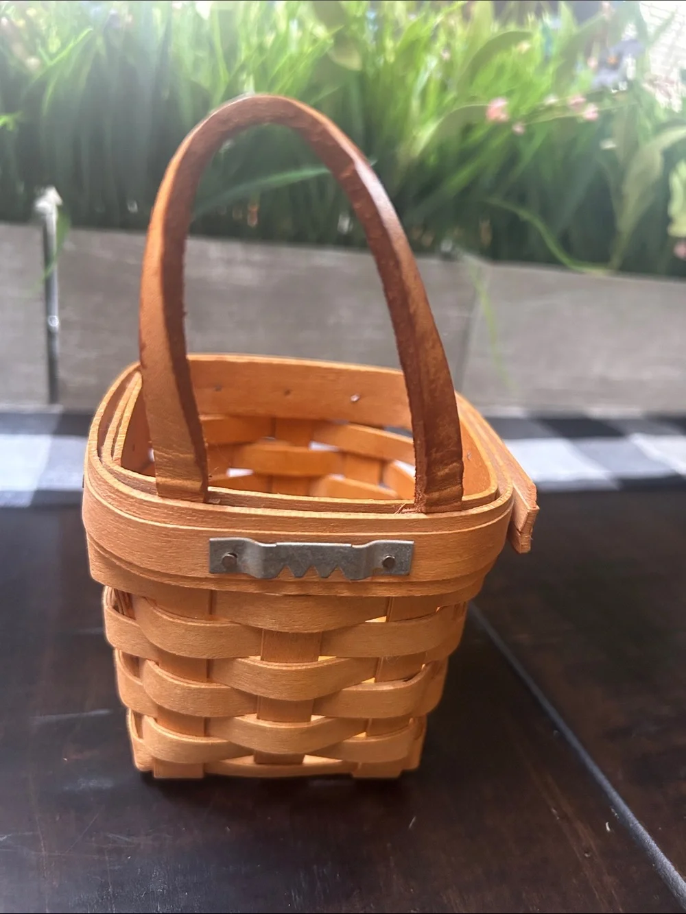 Longaberger Woven Square Handle Basket - Brown